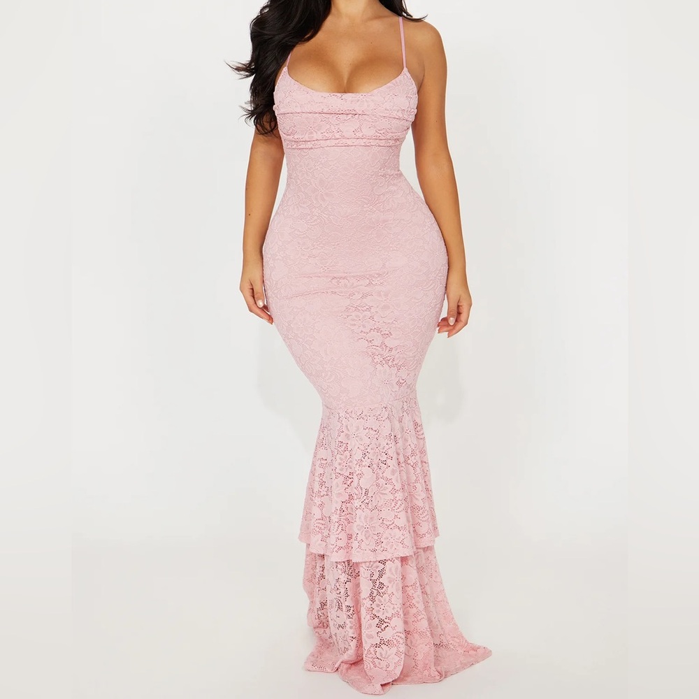 FashionNova Pink Lace Dress